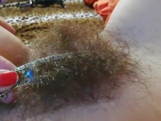 Hairy bush fetish movs the best hairy pussy in close up with big clit