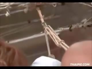 Ektrim aziýaly multiple toy masturbation and suspension