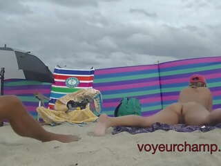 A taste of my steady Nude Beach MILF Mrs Brooks Voyeur POV 8