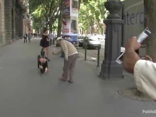 Elite Young babe being abused In Public