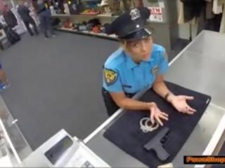 Latina Cop clips Off Her Booty For Money