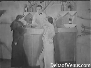 Автентичен реколта x номинално филм 1930s - един мъж две жени тройка