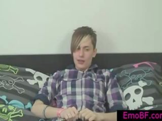 Adorable gay emo showing his fine body by emobf