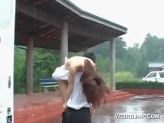 Hebat warga asia kotor filem mov patung faraj dipaku anjing di luar