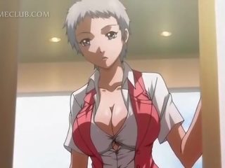 Shorthaired hentai nuori nainen koekäytössä kiusoitteli mukaan hänen groovy gf