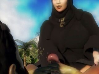 Otok od izgubljen debeli arab musliman dekleta nošenje burqa in | sex