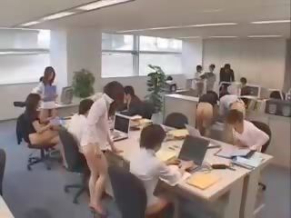 Handsome Asian group of secretaries naked