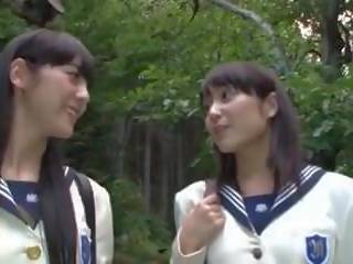 Jepang av lesbian siswi, gratis kotor klip 7b