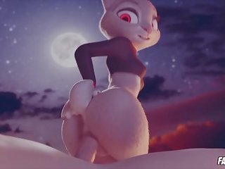 Groß hintern judy hopps wird sie arsch zerstoßen von riesig schwanz &vert; 3d x nenn video zeichentrick