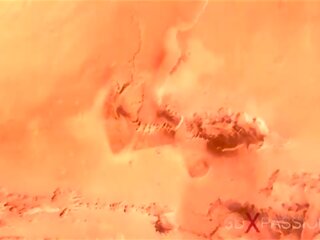 Alienígena porcas vídeo em o mars base camp&excl; um glorioso apaixonado mulher fica o anal a foder