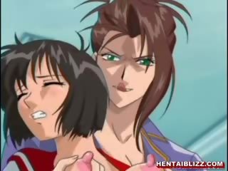 Nhật bản hentai adolescent được vắt và clamp cô ấy ngực