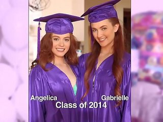 Jenter borte vill - overraskelse graduation fest til tenåringer endene med lesbisk voksen film