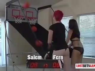Two ayu girls salem and fern play strip basket dasamuka shootout